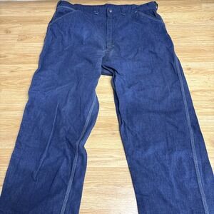 Vntg Sears Work Pants Denim Utility Carpenter Mens 44x30 USA Made  70s 80s